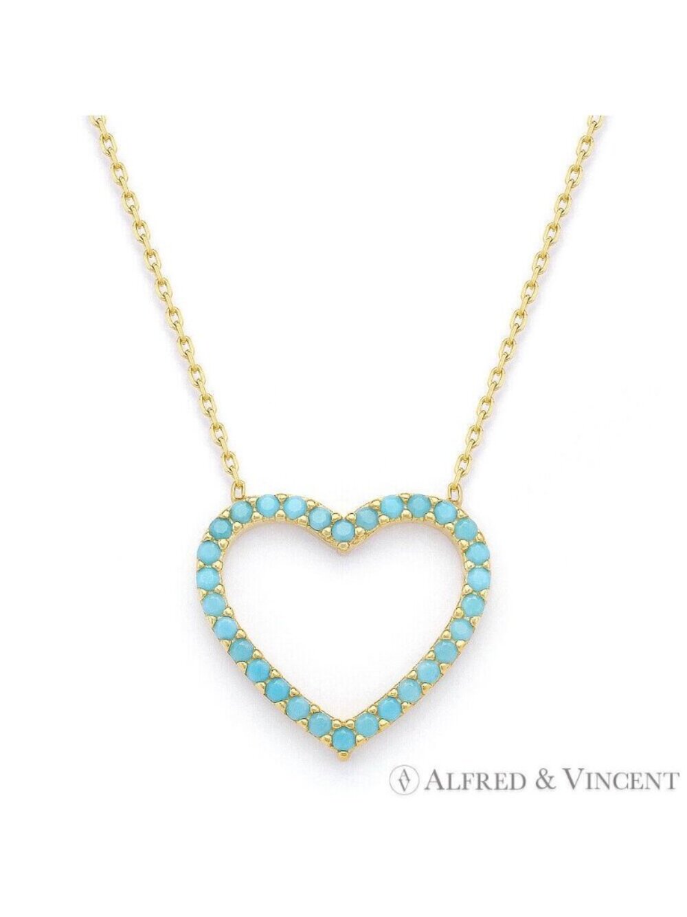 Heart Charm Nano Crystal Pendant in .925 Sterling Silver w/ 18k Yellow Gold